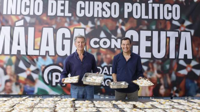 Alberto Núñez Feijóo y Juanma Moreno, en el inicio del curso político en Málaga.