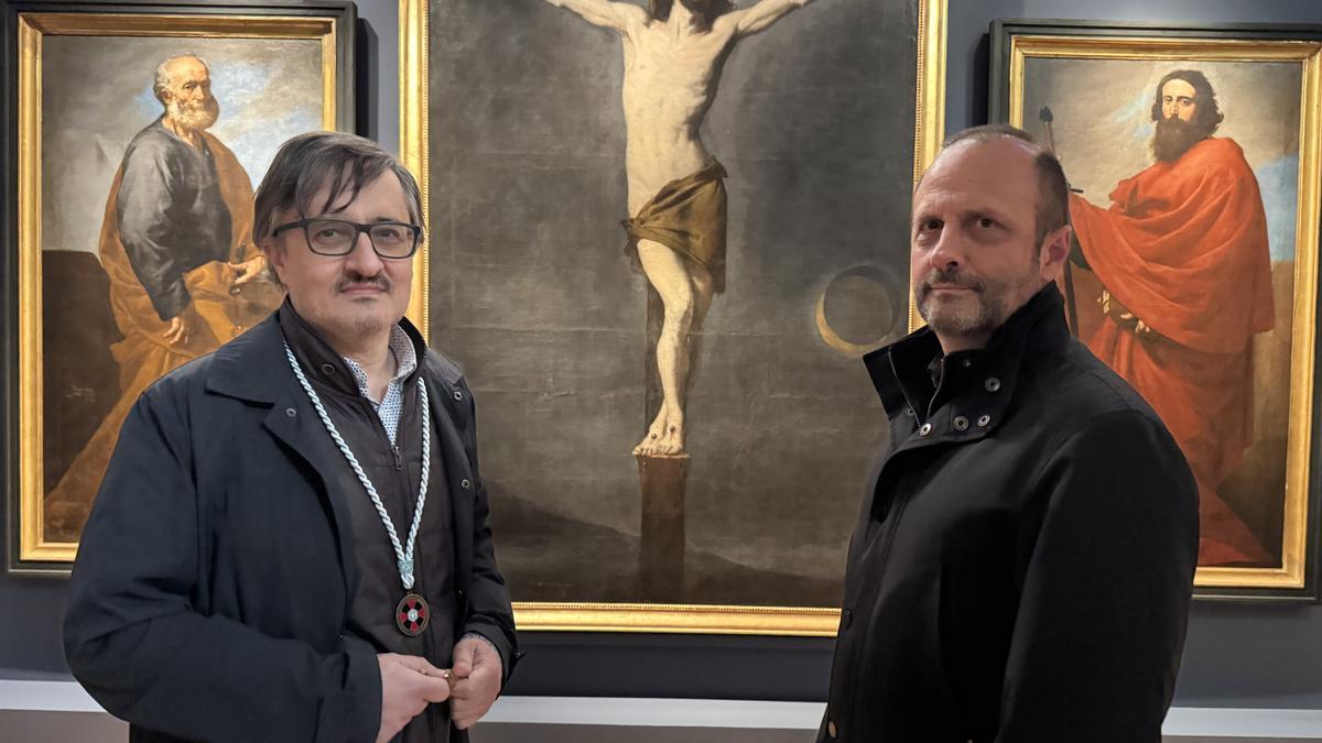 Iñaki Ruiz de Azua es el presidente de la Cofradía de Nuestra Señora de la Vera Cruz y Alberto Cobo de Nuestra Señora La Dolorosa.
