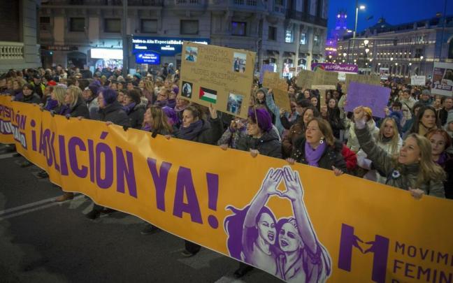 Manifestación convocada por el PSOE el pasado día 8 reclamando la abolición de la prostitución. / Juan Barbosa / Europa Press Manifestación convocada por el PSOE el pasado día 8 reclamando la abolición de la prostitución.