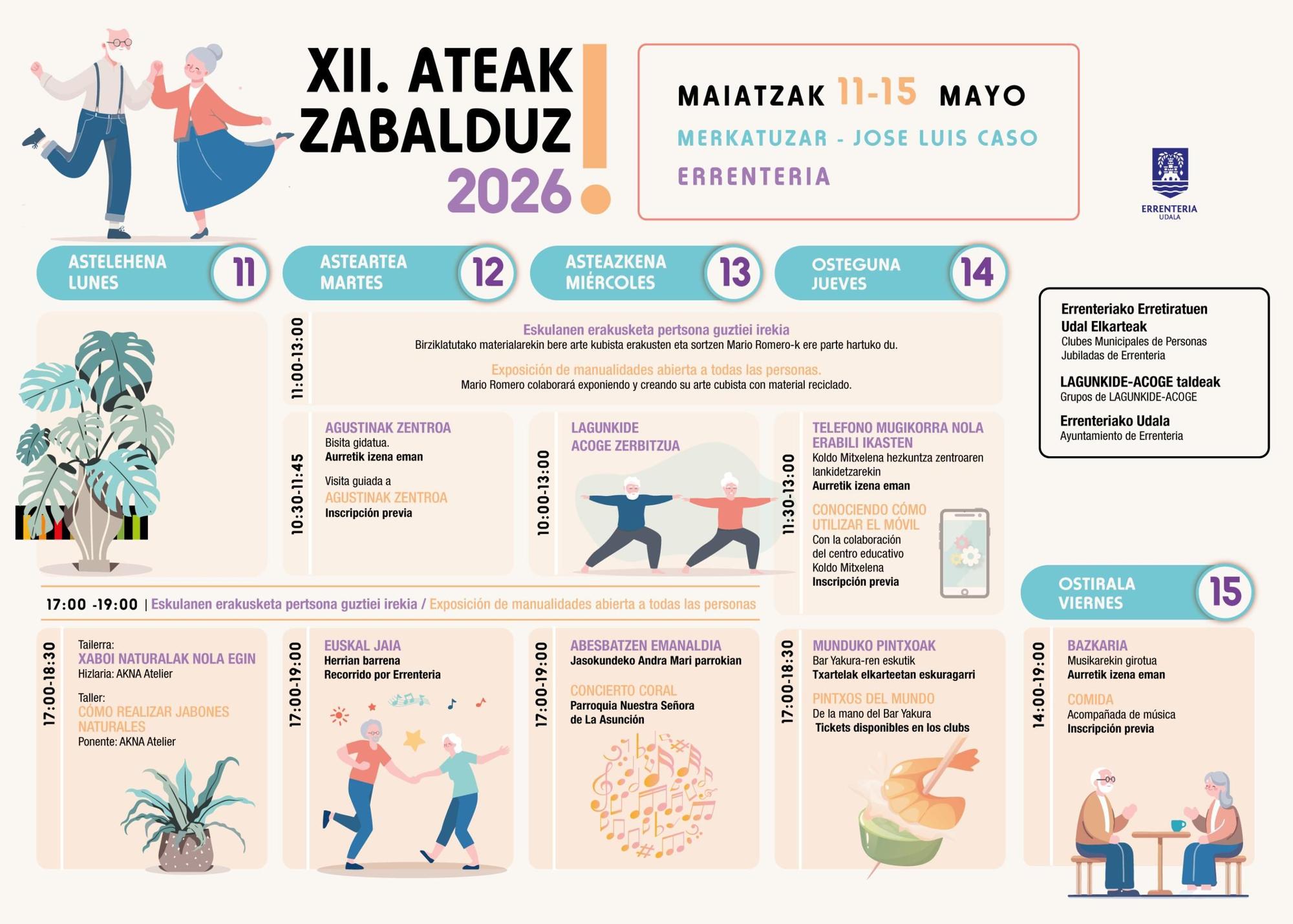Cartel con la programación.