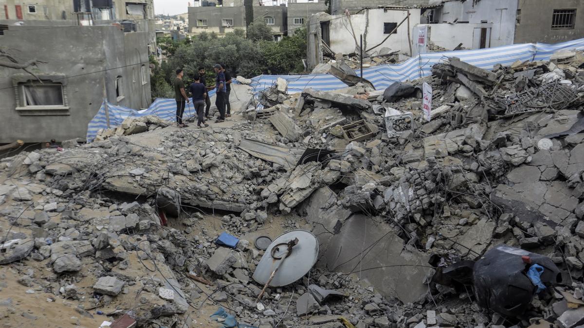 Edificios del norte de Gaza destruidos en una imagen de archivo.