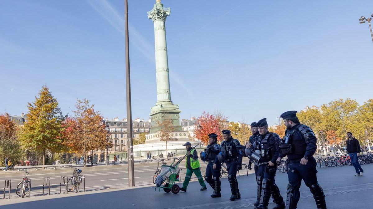 Detenidas 27 personas en Francia en las protestas de nuevo en medio de un amplio dispositivo policial