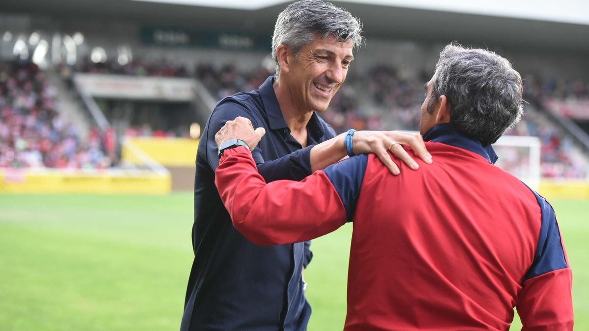 Imanol Alguacil saluda a Ernesto Valverde
