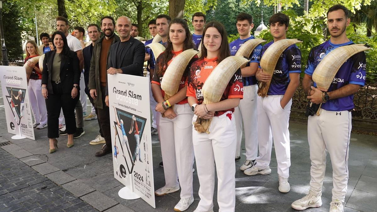 Presentación del Grand Slam de Donostia de cesta punta.