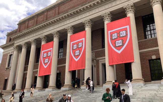 La biblioteca de la Universidad de Harvard, en Boston (Estados Unidos).