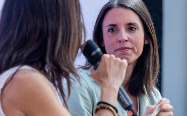 La secretaria general de Podemos, Ione Belarra, la secretaria política de Podemos y eurodiputada, Irene Montero