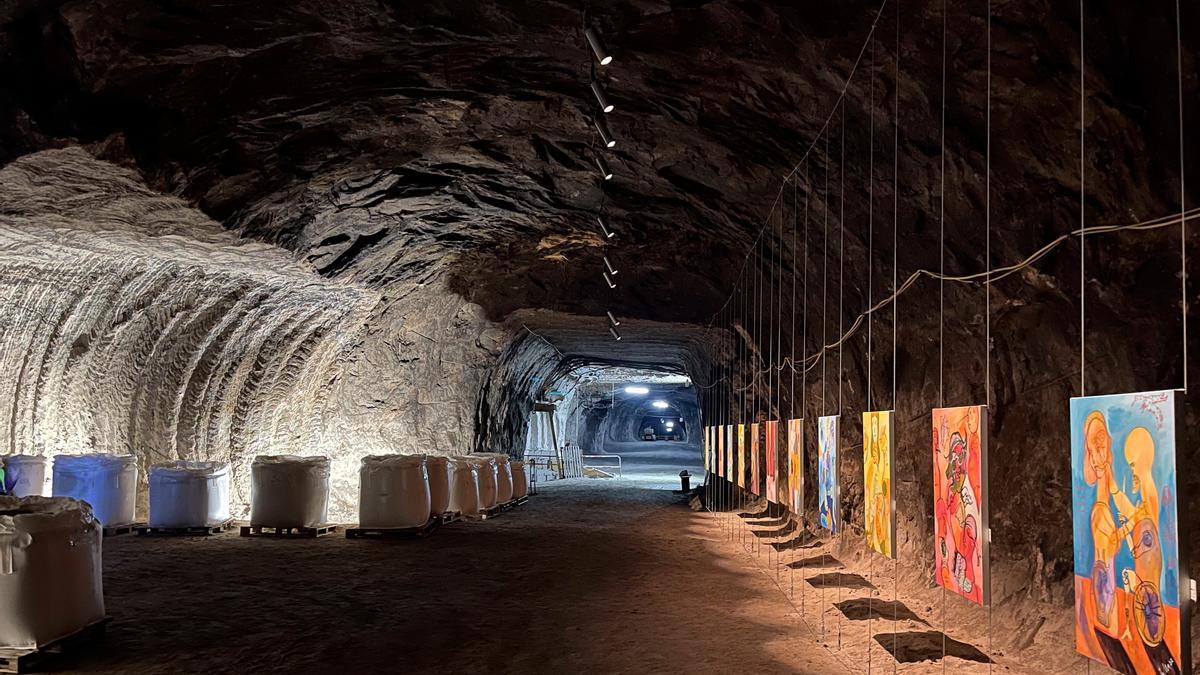 Industria minera y arte se dan la mano en las galerías subterráneas.