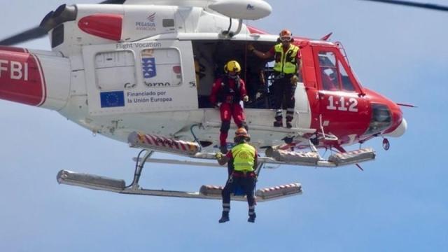 Actuación del Helicóptero del Grupo de Emergencias y Salvamento (GES)