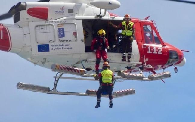 Actuación del Helicóptero del Grupo de Emergencias y Salvamento (GES)
