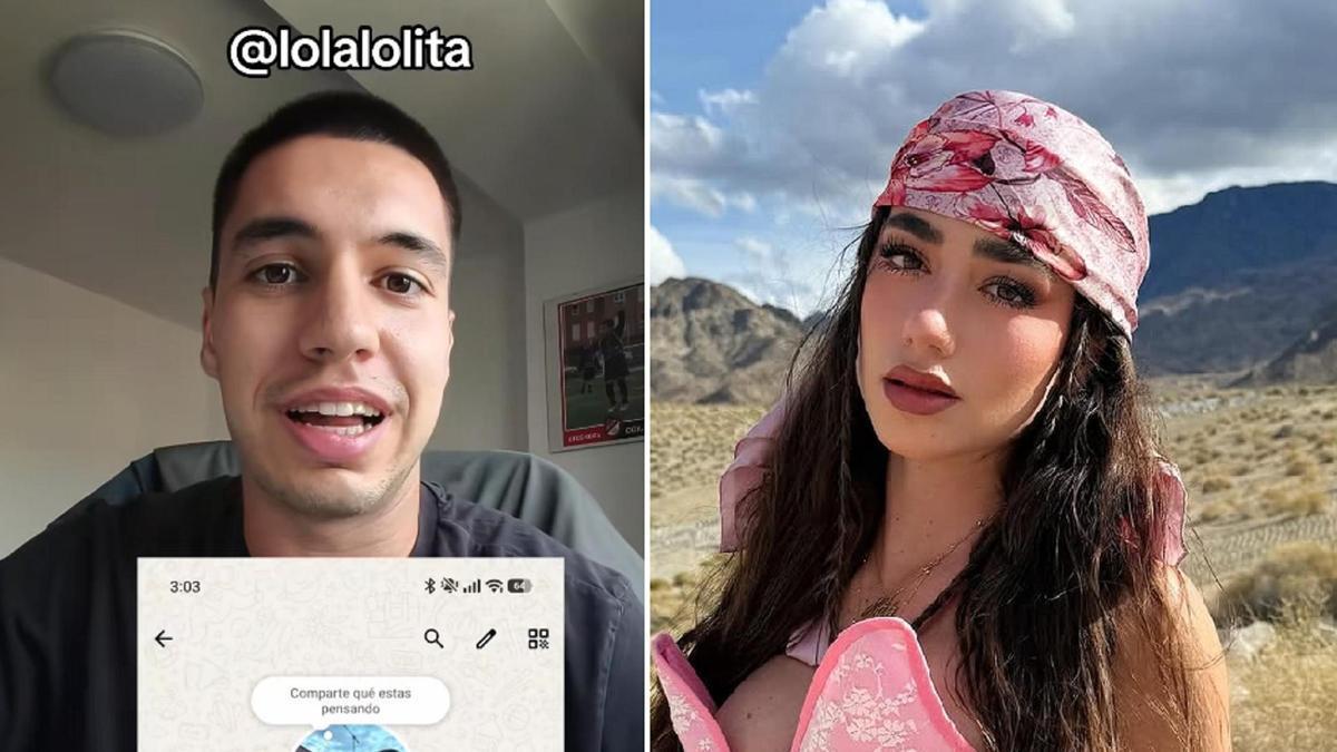Un tiktoker intenta vender el nombre de usuario de Lola Lolita en WhatsApp.