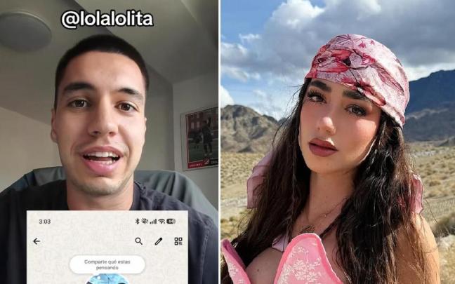 Un tiktoker intenta vender el nombre de usuario de Lola Lolita en WhatsApp.