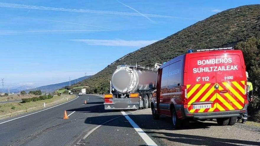 Camión implicado en el accidente.