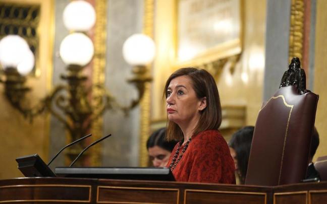 La presidenta del Congreso, Francina Armengol, durante una sesión plenaria.