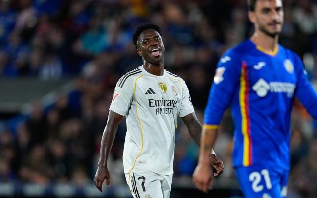 Vinicius, durante el partido contra el Getafe.