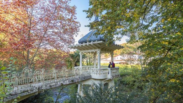 Un mirador en el Parque Natural del Señorío de Bertiz, en Navarra.