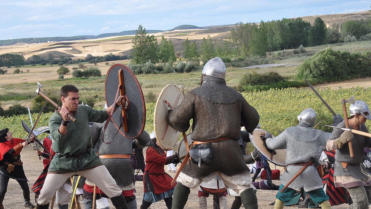 Las huestes navarras y castellanas combaten en las afueras de Atapuerca.