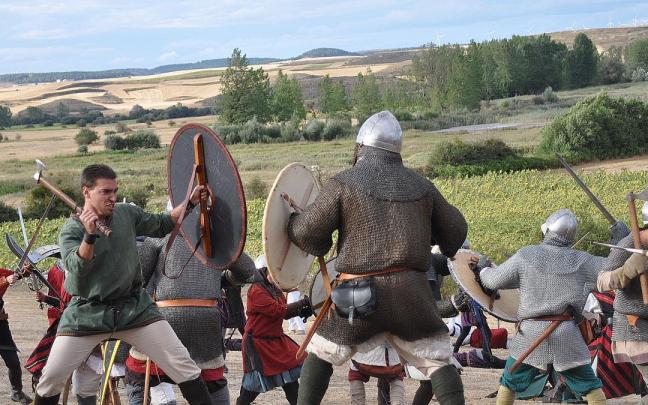Las huestes navarras y castellanas combaten en las afueras de Atapuerca.