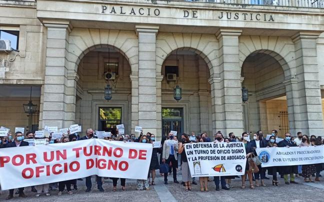 Una movilización de los abogados de oficio en 2021.