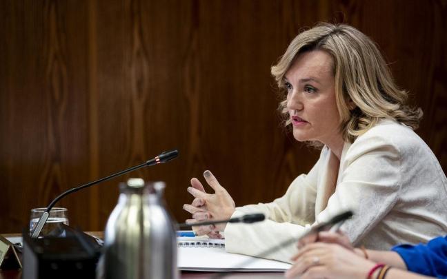 La ministra de Educación, Formación Profesional y Deportes, Pilar Alegría, en la comisión de investigación del Senado sobre las ramificaciones del 'caso Koldo'. / EP La ministra de Educación, Formación Profesional y Deportes, Pilar Alegría, en la comisión de investigación del Senado sobre las ramificaciones del 'caso Koldo'.
