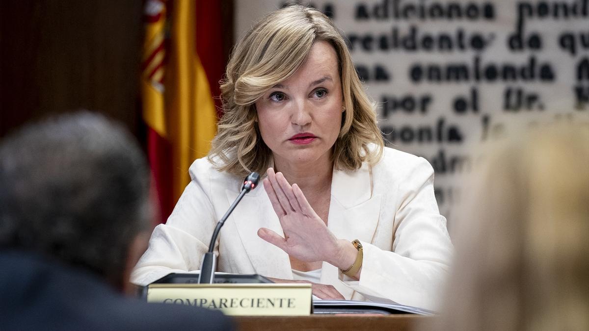Pilar Alegría comparece en la comisión Koldo del Senado sobre su noche en el Parador de Teruel.