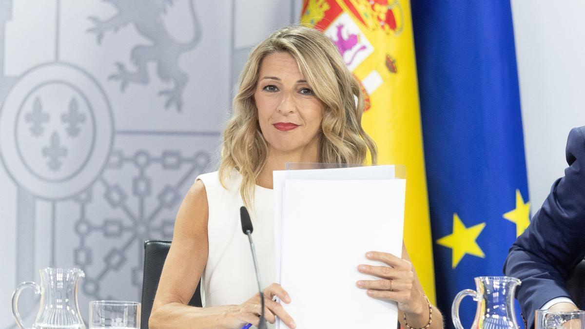 La vicepresidenta segunda y ministra de Trabajo y Economía Social, Yolanda Díaz