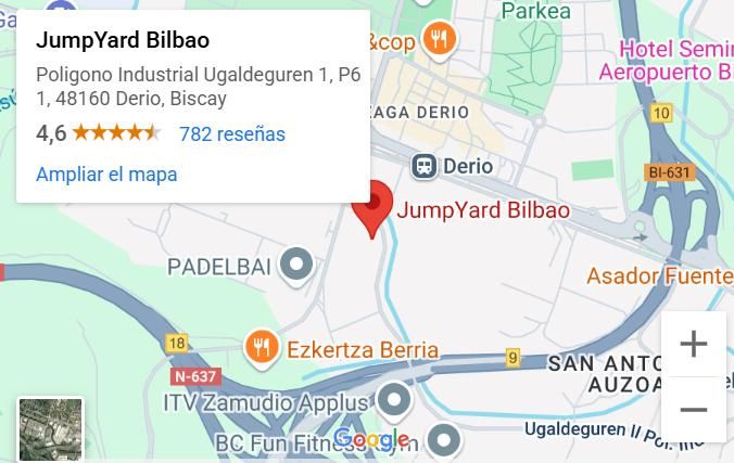 Ubicación de JumpYard Bilbao en el mapa