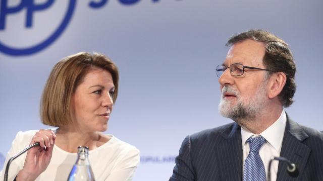 María Dolores de Cospedal y Mariano Rajoy.