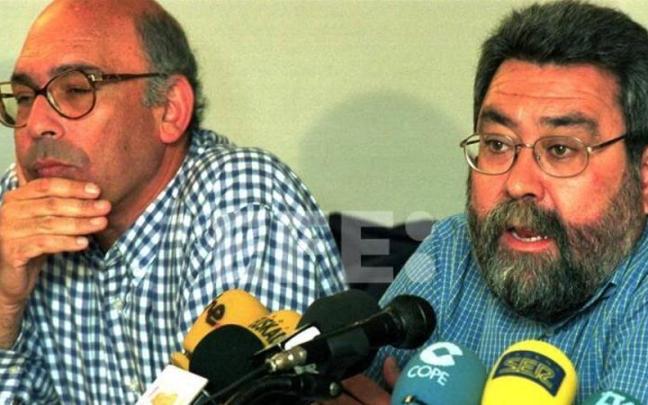 Josu Frade junto a Cándido Méndez en una imagen de archivo.