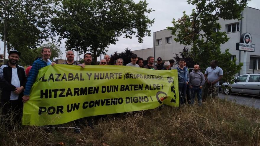 Protesta de los trabajadores de la fundición Olazabal y Huarte de Vitoria