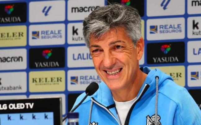 Imanol Alguacil, durante la rueda de prensa. / R.S.