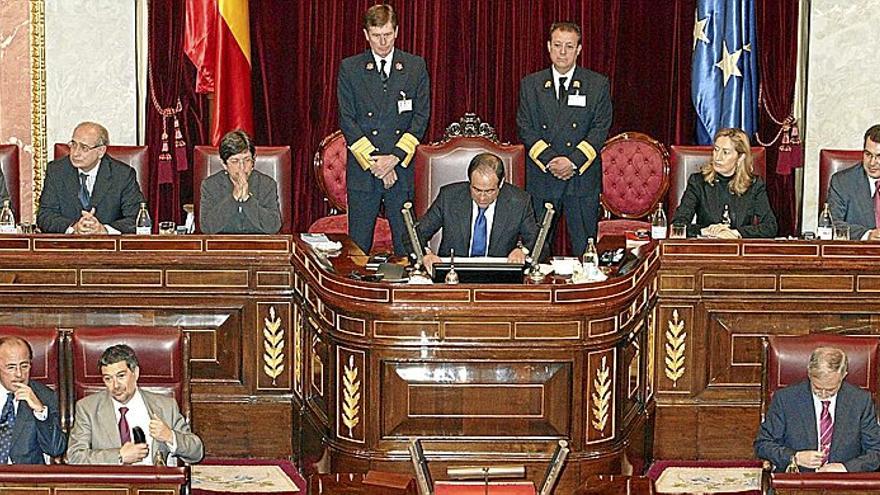 Imagen de la composición de la Mesa del Congreso de la IX Legislatura (2008-2011), donde el jeltzale José Ramón Beloki fue secretario segundo. | FOTO: CONGRESO.ES