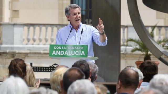 El presidente del PP, Alberto Núñez Feijóo, en Andalucía