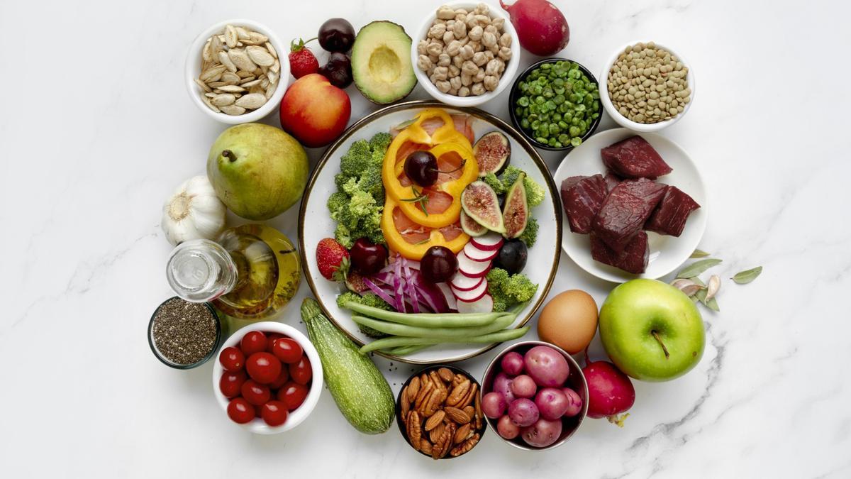 Frutas, verduras, cereales y frutos secos