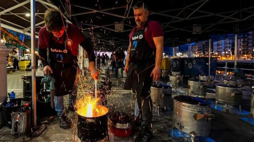 Preparando una putxera.
