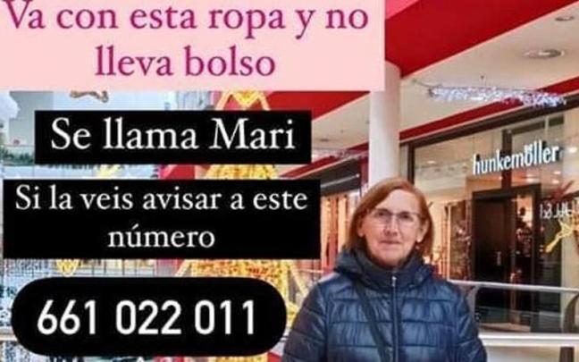 Cartel de la mujer desaparecida hoy jueves en Vitoria