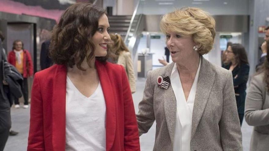 Isabel Díaz Ayuso y Esperanza Aguirre.