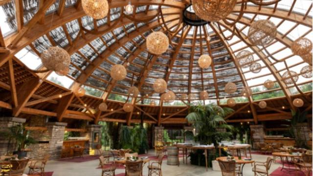 Cúpula del Mas Marroch que se ha incendiado.