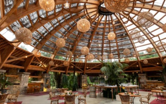 Cúpula del Mas Marroch que se ha incendiado.