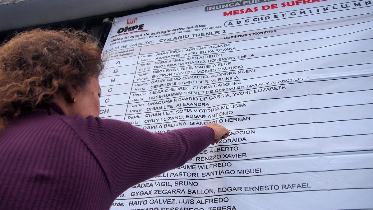 Recuento electoral en Lima, Perú.