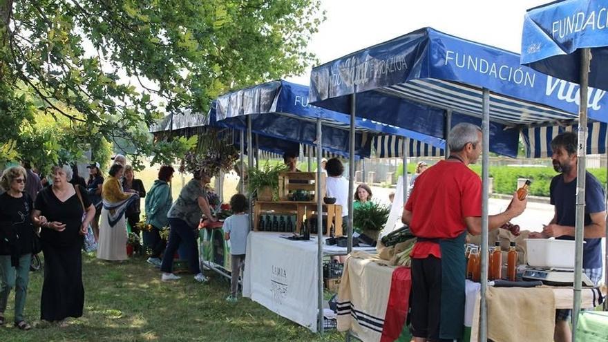 Una pasada edición de la feria ecológica en Zigoitia con motivo de la Eguzki Jaia