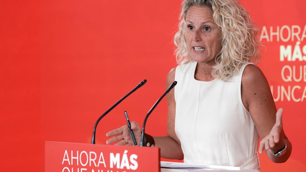 La portavoz de la Ejecutiva Federal del PSOE, Montse Mínguez.