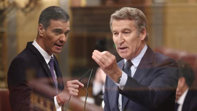 Sánchez y Feijóo, en el Congreso de los Diputados.