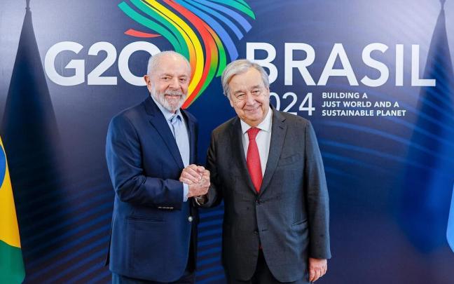 Lula y Guterres se reúnen para discutir acciones del G20 antes de la Cumbre / EFE / Ricardo Stuckert / Presidencia de Brasil Lula y Guterres se reúnen para discutir acciones del G20 antes de la Cumbre