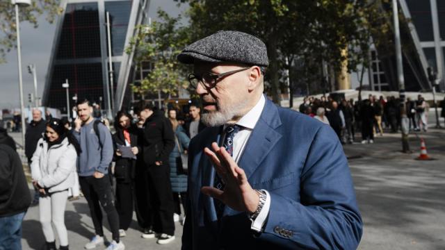 El abogado Jacobo Teijelo, a su llegada a los juzgados.