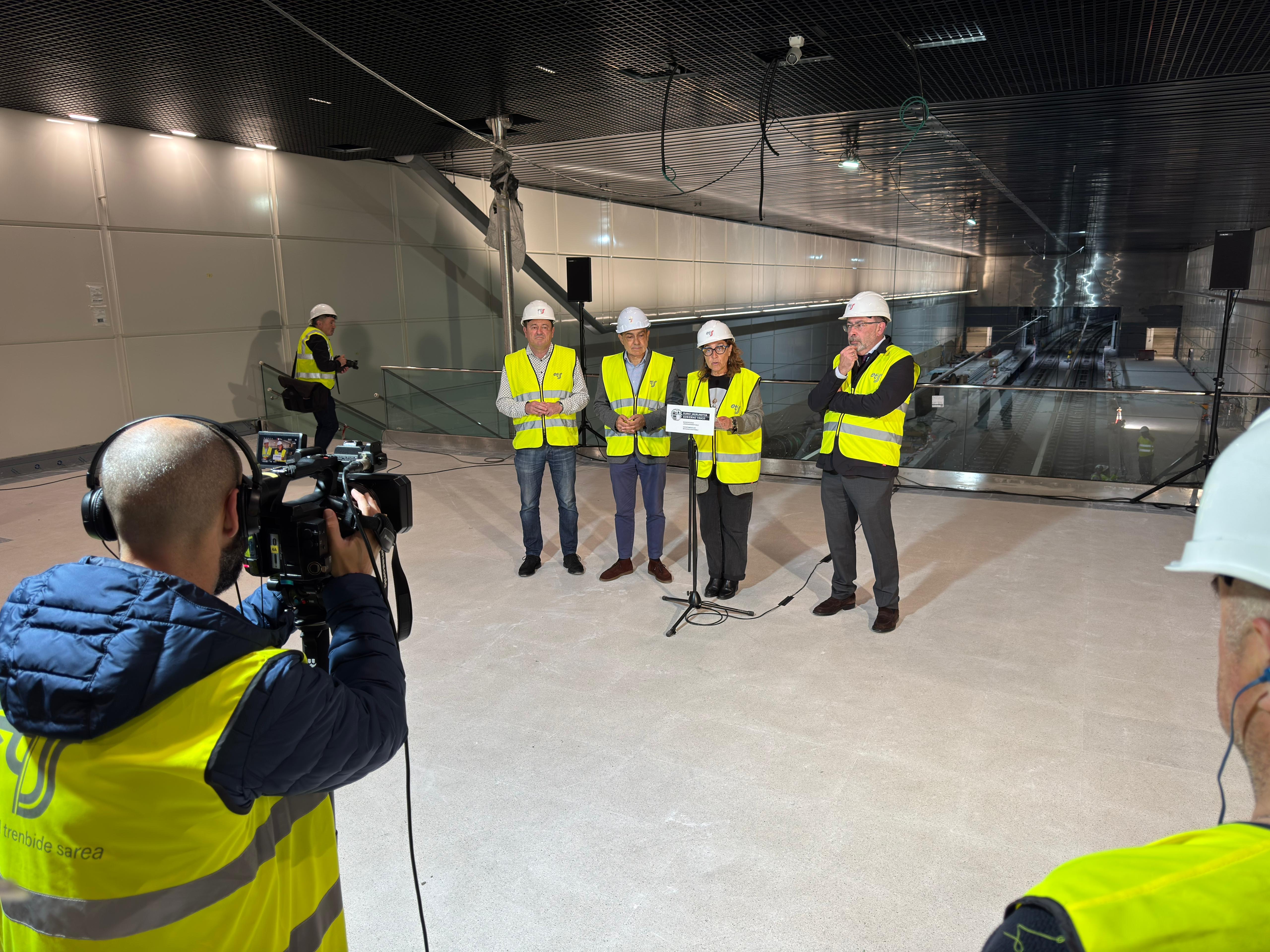 Visita a las obras de la nueva estación de Pasai Antxo