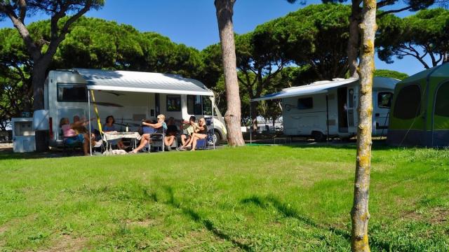 Imagen de archivo de un camping.