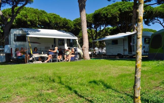 Imagen de archivo de un camping.