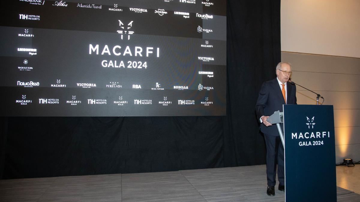 Manuel Carreras, durante la gala Macarfi 2024.