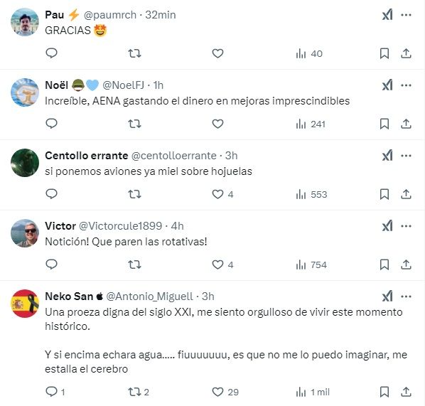 Algunos de los comentarios recibidos.