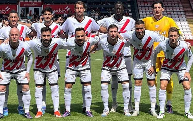 Alineación del Rayo en el partido amistoso contra el Bournemouth, el pasado domingo 4 de agosto. / RAYO VALLECANO
